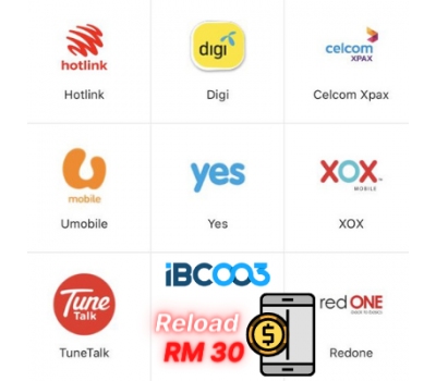 Telco Reload Card RM30 (MYR Only)
